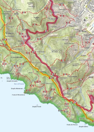 Mappa Guida ai sentieri delle Cinque Terre di Luciano Bonati